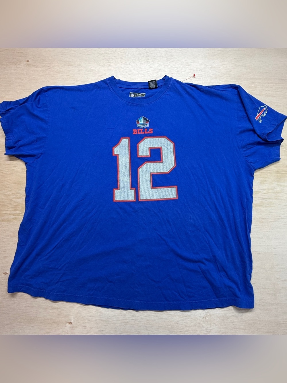 Jim Kelly Buffalo Bills T Shirt Pro Football Hall of Fame HOF #12 Blue 6XL Big